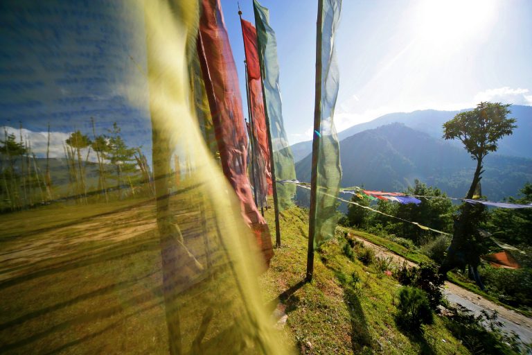 sikkim prayer flats buddhism landscape travel photo tom ang