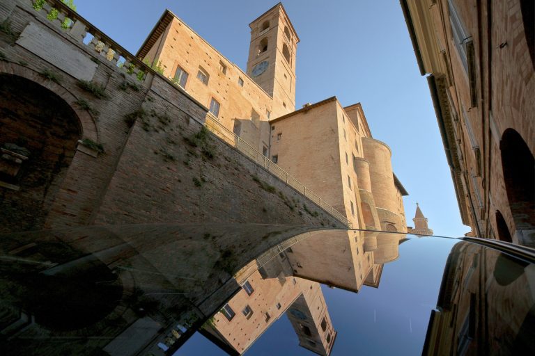 urbino citadel reflection architecture travel photo tom ang